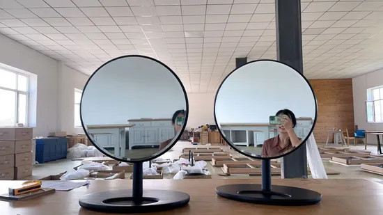 Chine Grossiste Meilleure qualité Porte-manteau moderne en bois de chêne avec miroir pour couloir, entrée, chambre à coucher